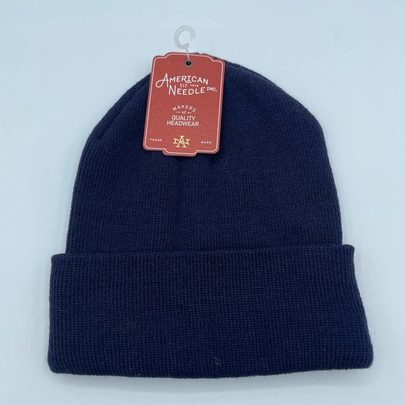 American Needle Navy Men's Cuffed Knit Beanie - Picture 1 of 2